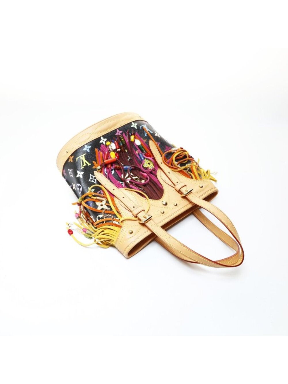 ★SOLD★ Louis Vuitton Handbag Multicolor Monogram Bucket Flange - Picture 8 of 10